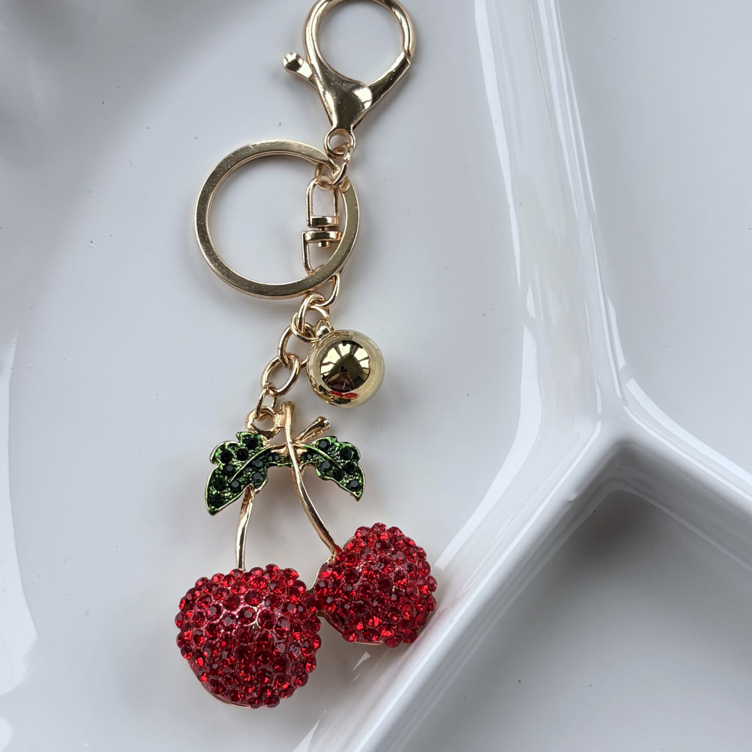 Cherry Sparkle Bag Charm