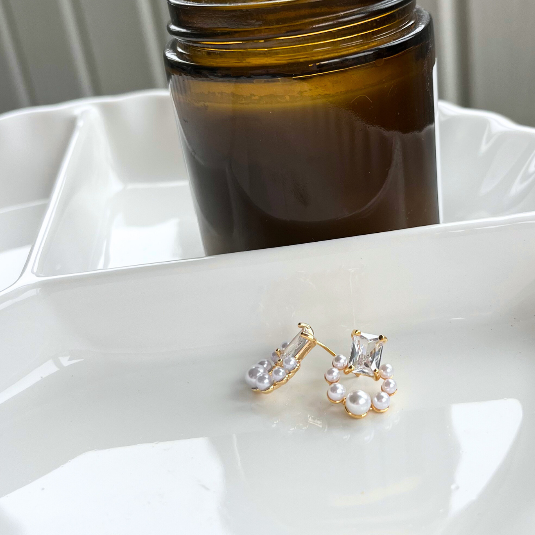 Crystal Peal Luxe Stud Earrings