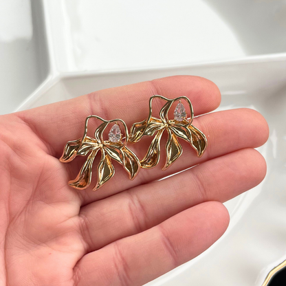 Radiant Amour Flower Stud Earrings