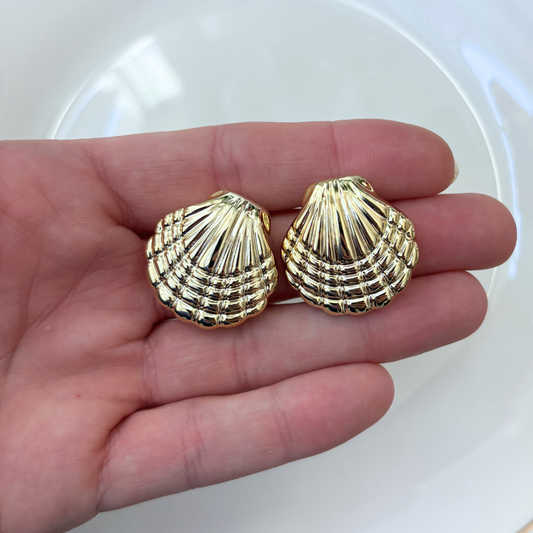 Golden Coast Shell Stud Earrings