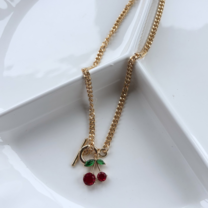 Crystal Cherry Necklace