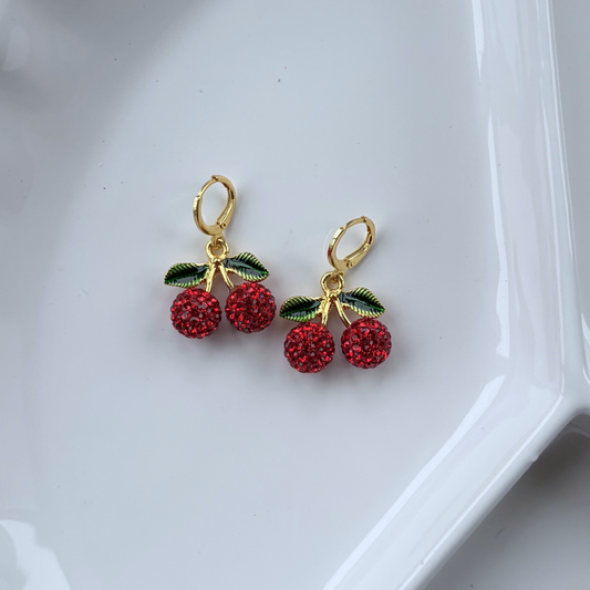 Cherry Coast Sparkle Huggie Hoop Earrings