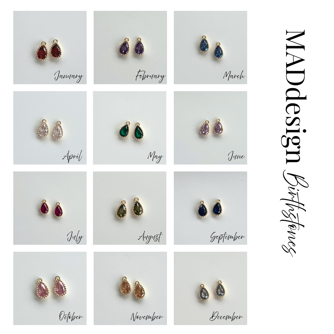 Birthstone Crystal Huggie Hoop Earrings