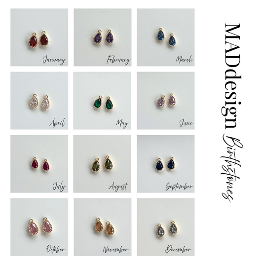 Birthstone Charms for Necklace (CHARMS ONLY - See Details)