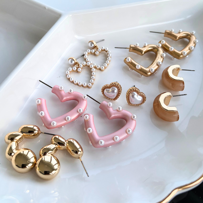 Golden Bubble Half Hoop Earrings