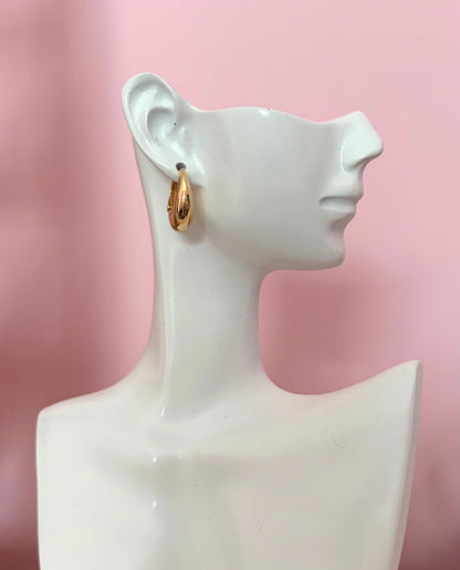 After Glow Gold Hoop Earrings