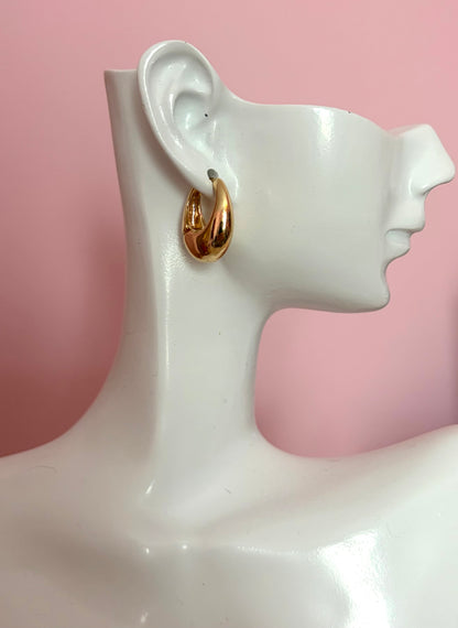 After Glow Gold Hoop Earrings