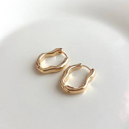 Sunny Days Ahead Golden Hoops Earrings