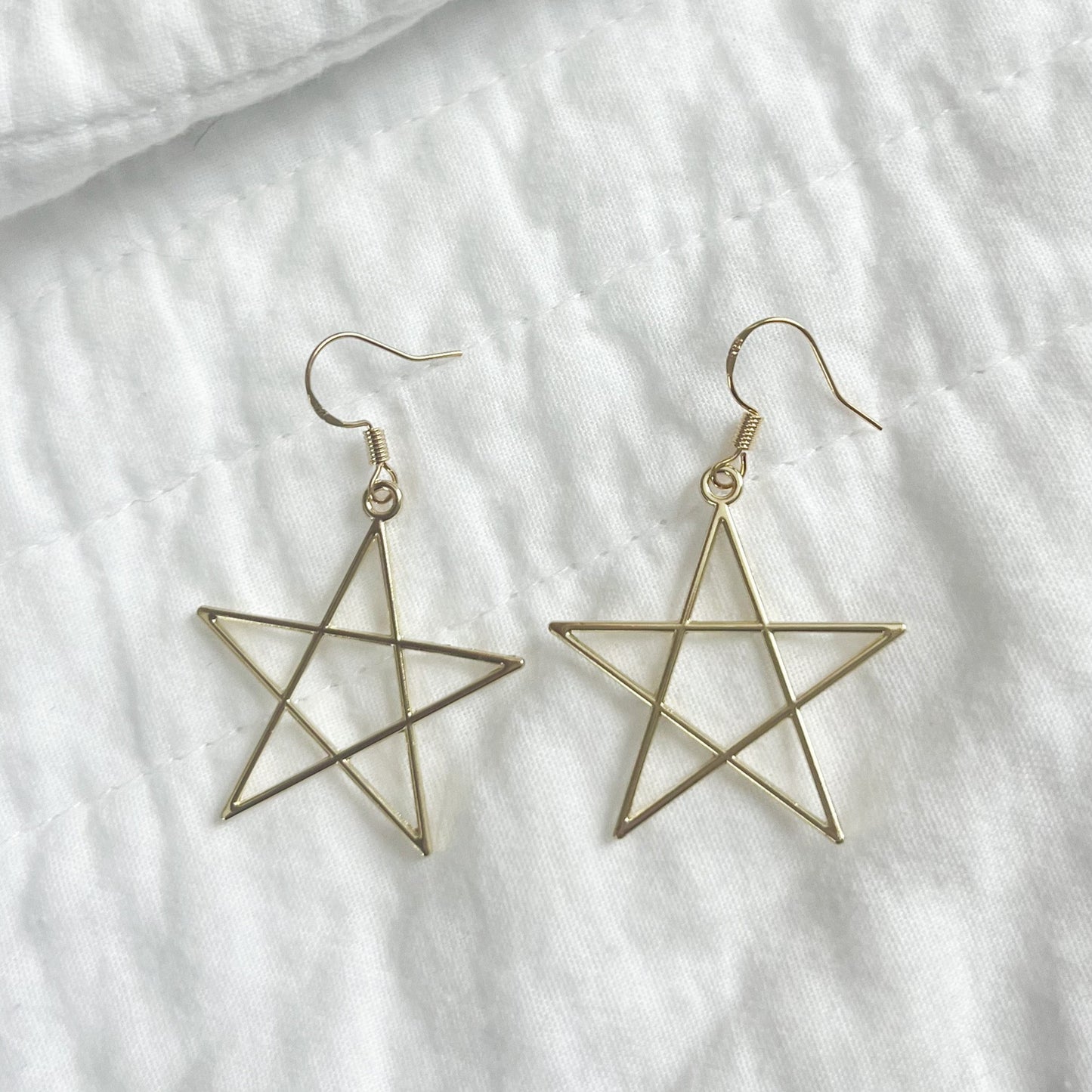 Gold Cowgirl Star Drop Earrings