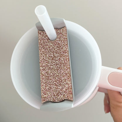 Rose Gold Glitter Tumbler Plate 30oz *does NOT fit dupes*
