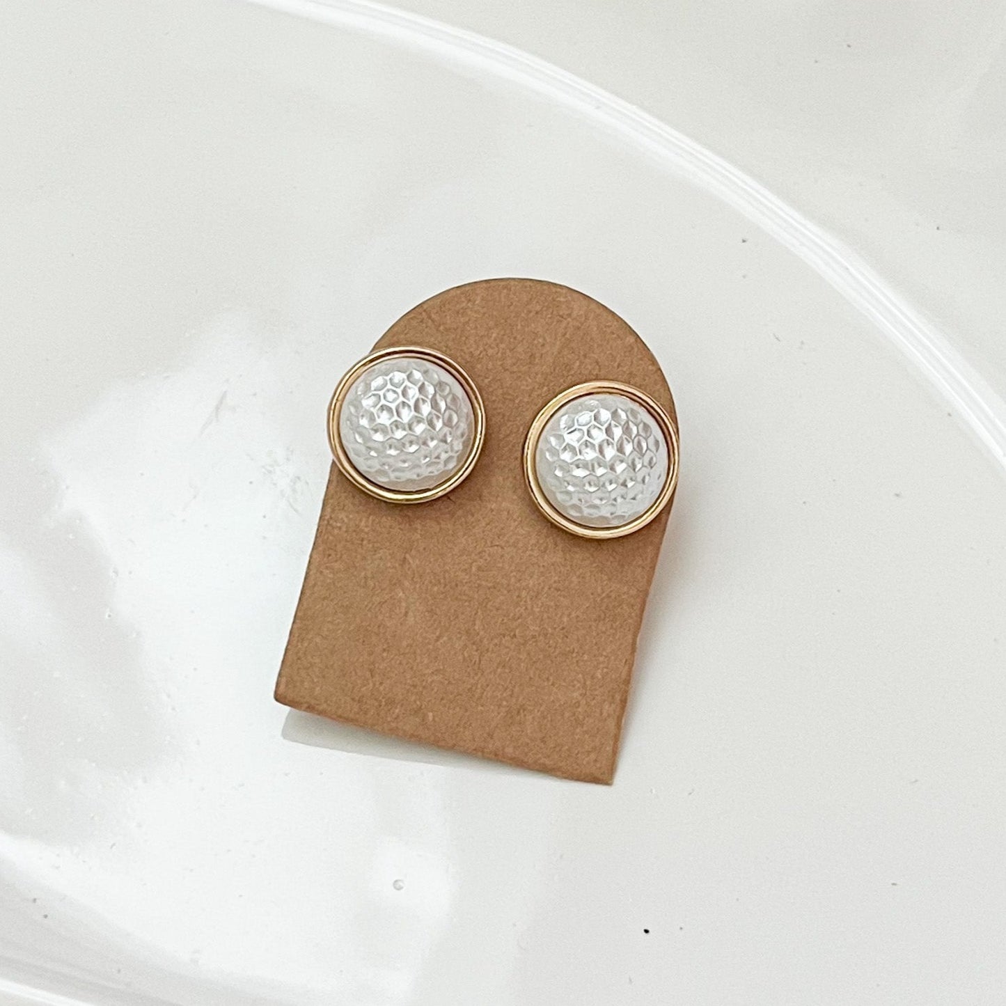 Golf Ball Cutie Stud Earrings