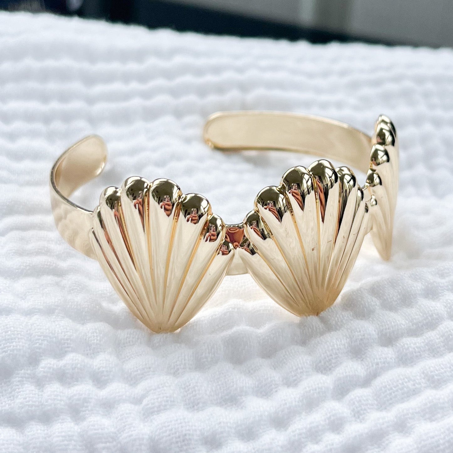 Ocean City Seashell Cuff Bracelet
