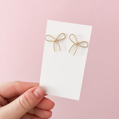 Dainty Love Bow Stud Earrings