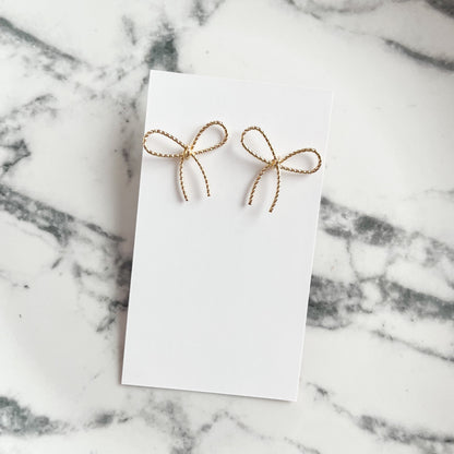 Dainty Love Bow Stud Earrings