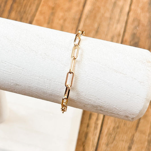 Gold Minimalist Chain Link Bracelet