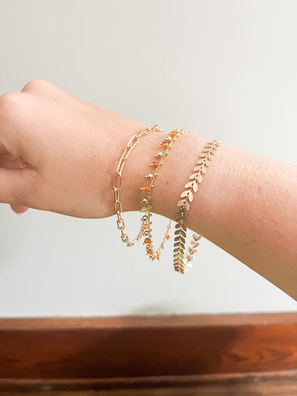 Gold Minimalist Chain Link Bracelet