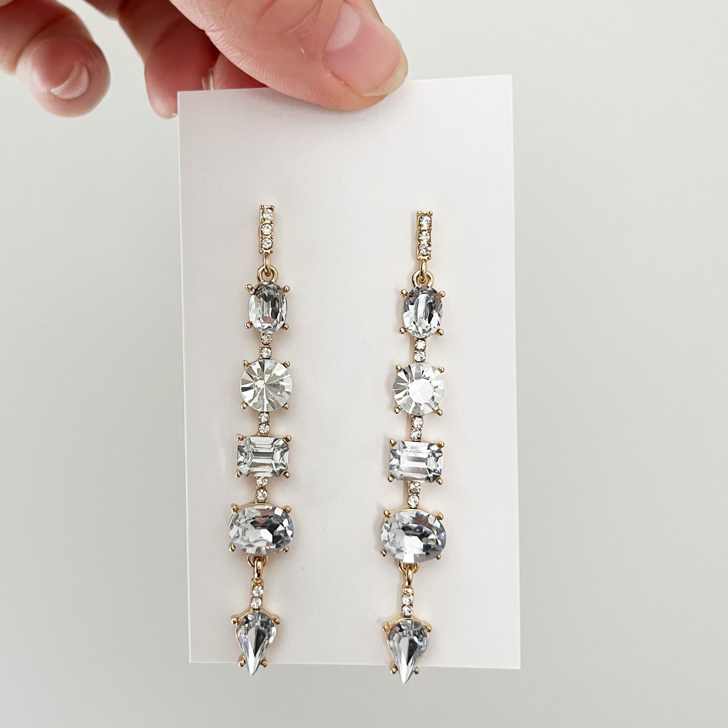 Springtime Wedding Crystal Drop Earrings