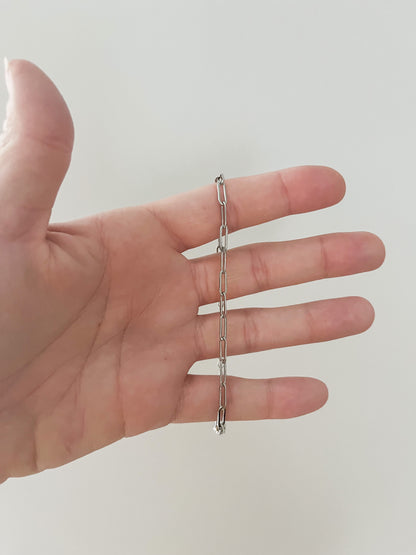 Silver Minimalist Chain Link Bracelet