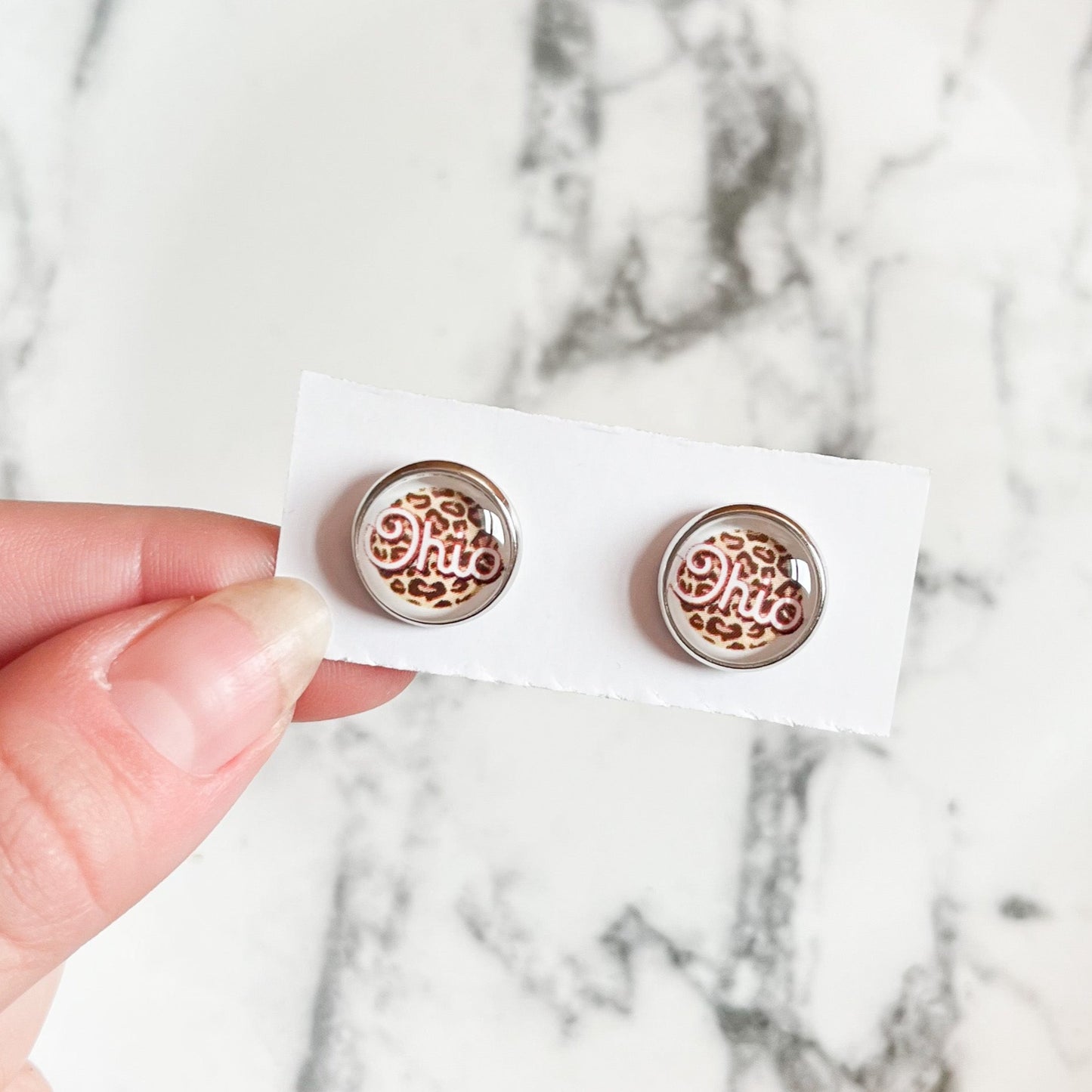 Ohio Leopard Stud Earrings