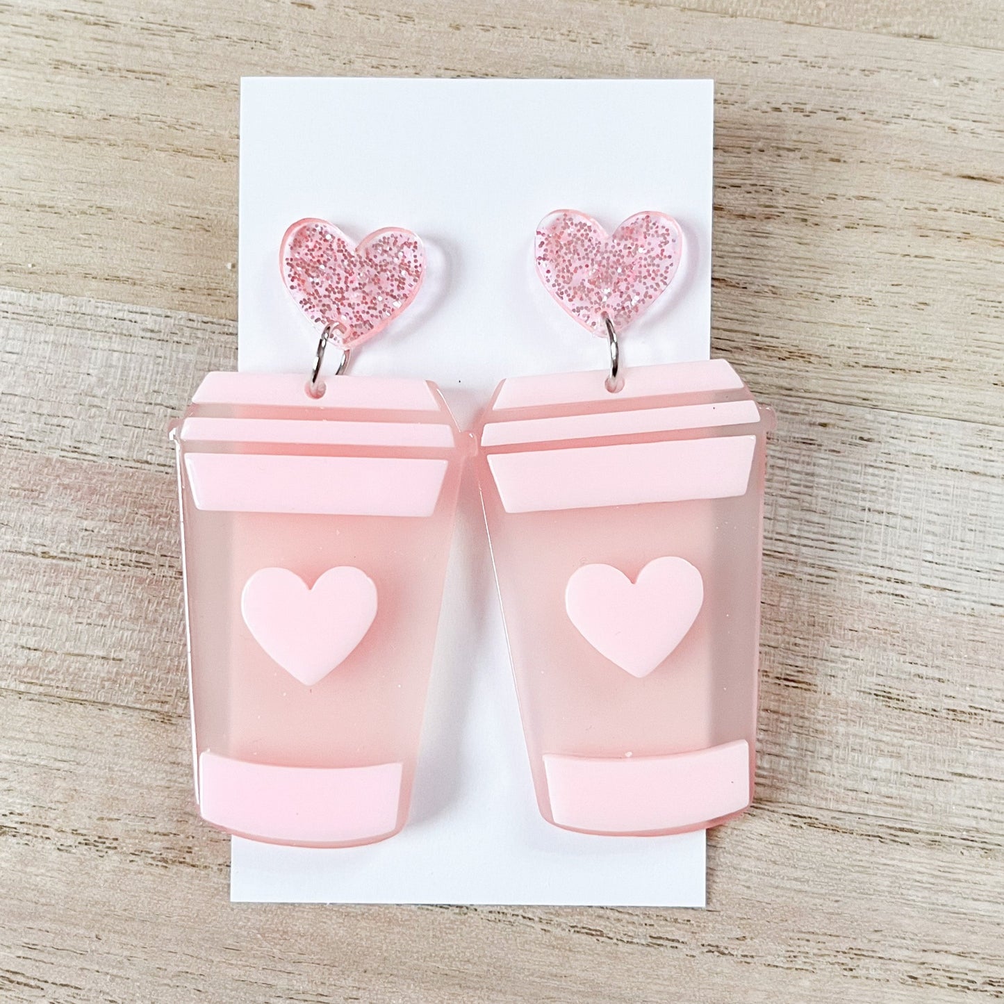 Pink Love Latte Statement Earrings