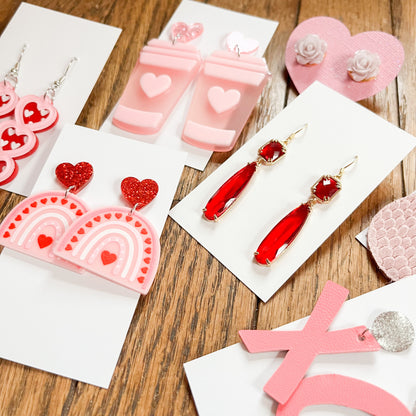 Pink Love Latte Statement Earrings