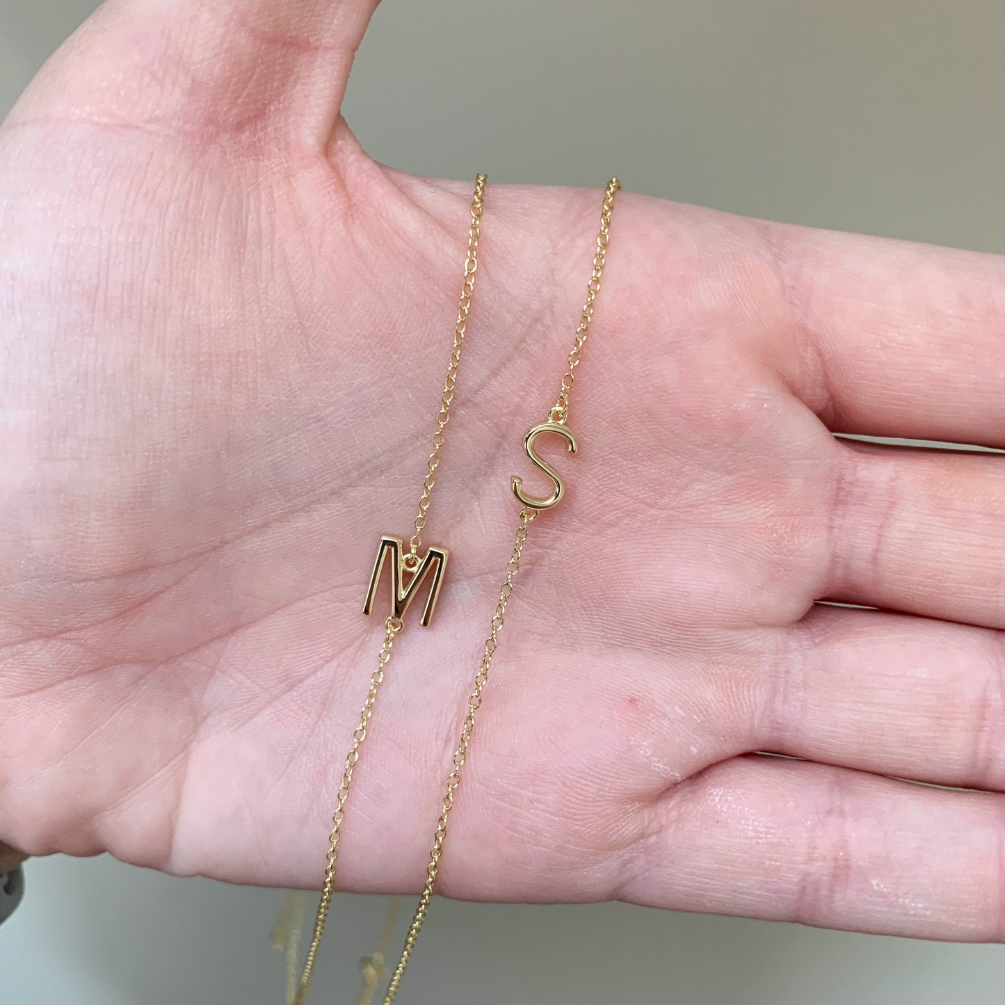 Dainty Gold Initial Necklace