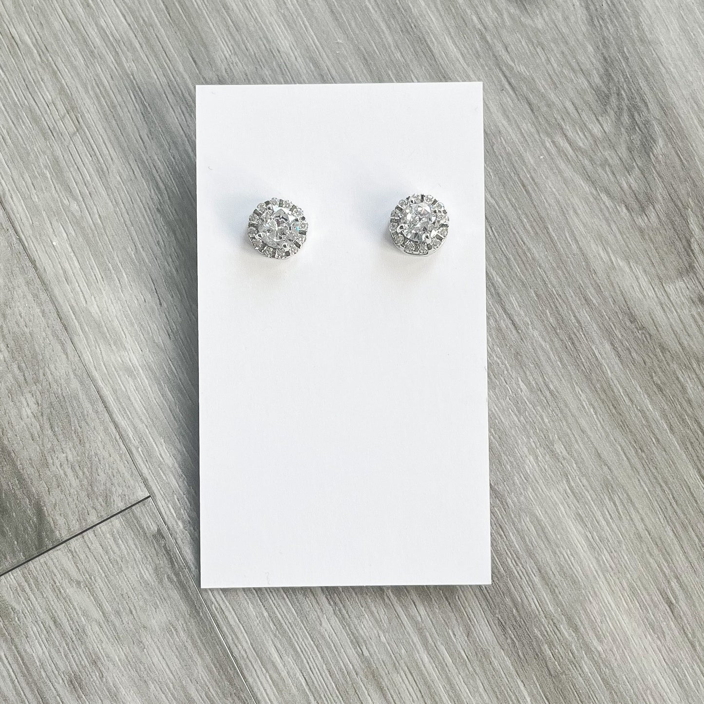 Silver Cubic Zirconia Stud Earrings
